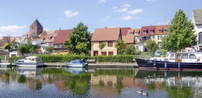 Blick auf Plau über die Elde Blick auf Plau über die Elde