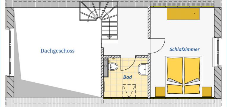 Grundriss Apartment Typ B Dachgeschoss