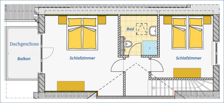 Grundriss Apartment Typ C Dachgeschoss