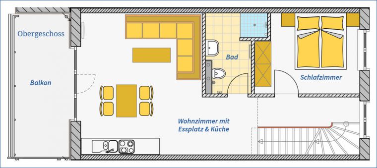 Grundriss Apartment Typ C Obergeschoss